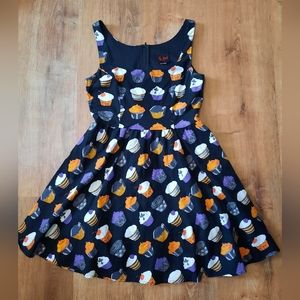 Retrolicious by Folter Goth Cupcake Fit and Flare dress